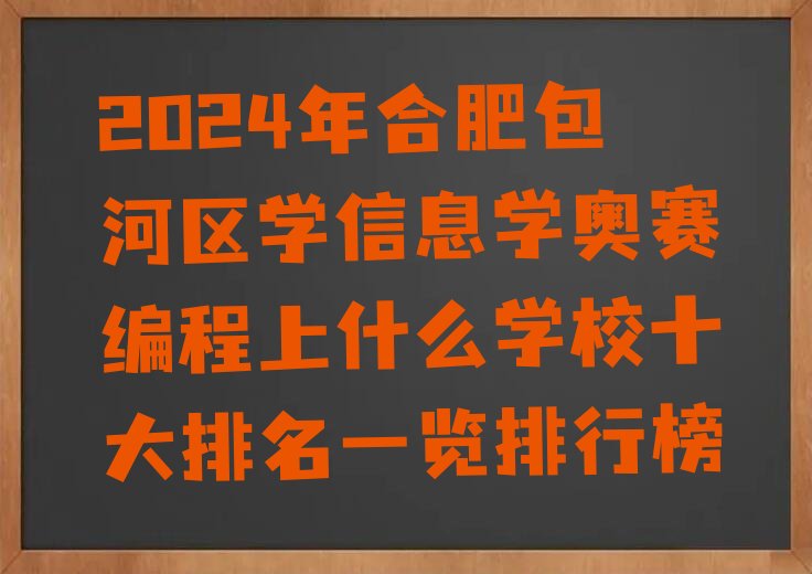 合肥包河区方兴社区街道信息学奥赛编程培训学校