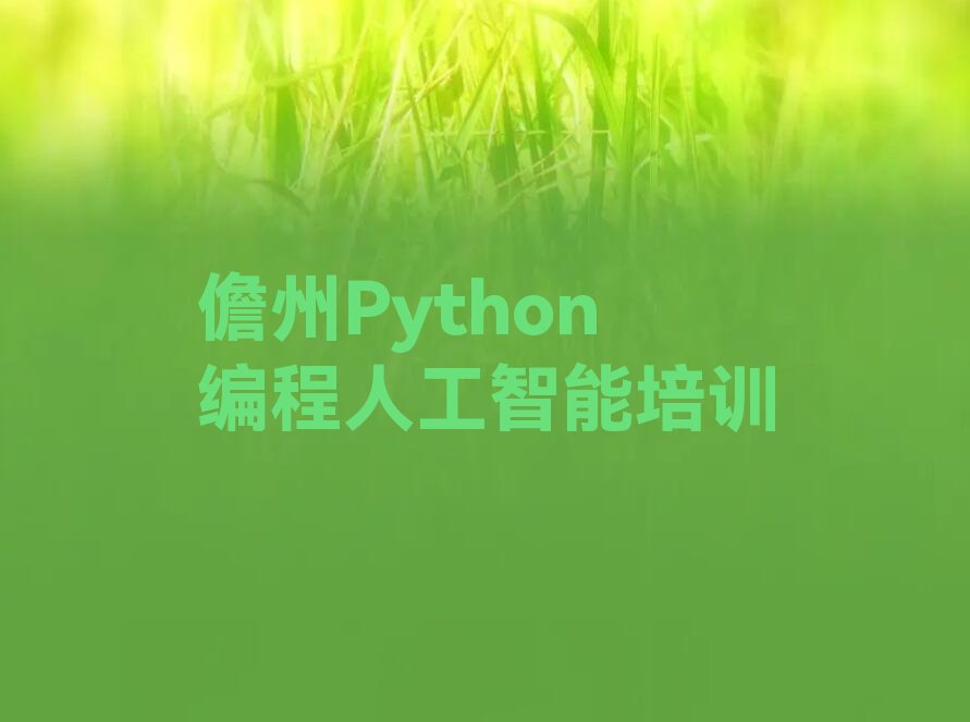 儋州Python编程人工智能培训学校