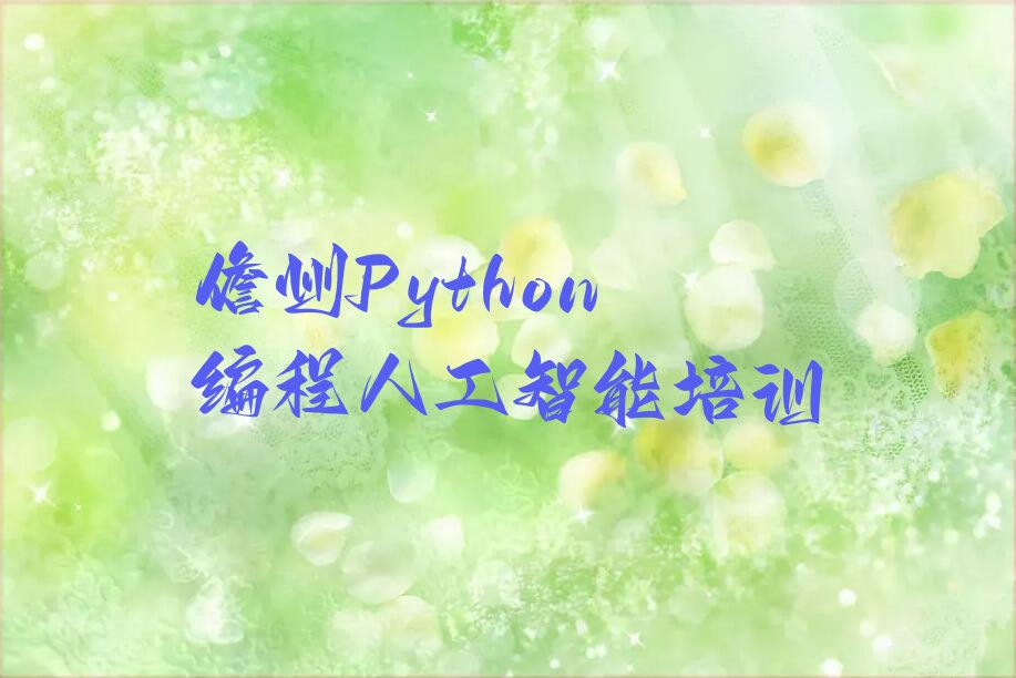 儋州Python编程人工智能培训学校