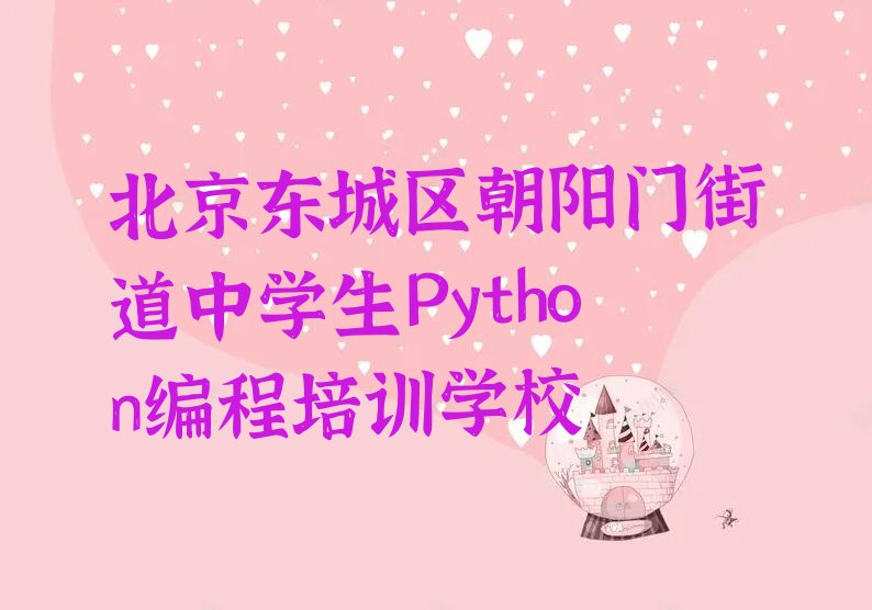 北京东城区朝阳门街道中学生Python编程培训学校