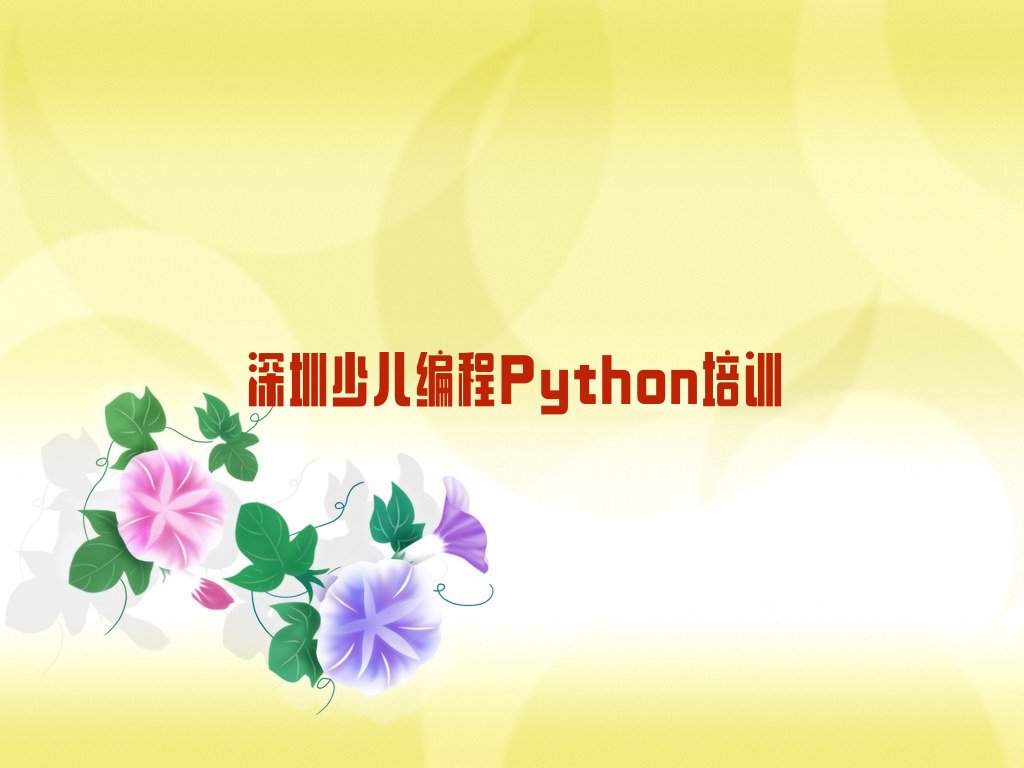 深圳龙华区观澜街道少儿编程Python培训学校